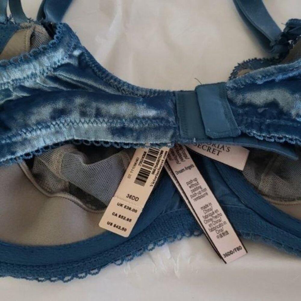 Victoria's Secret Bra Velvet Lace Pushup Women's Size 32DD New with Tags - Picture 6 of 7